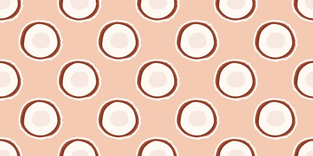 coconut Seamless coconut pattern tropical fruit Coconut oil coconut pulp for advertising