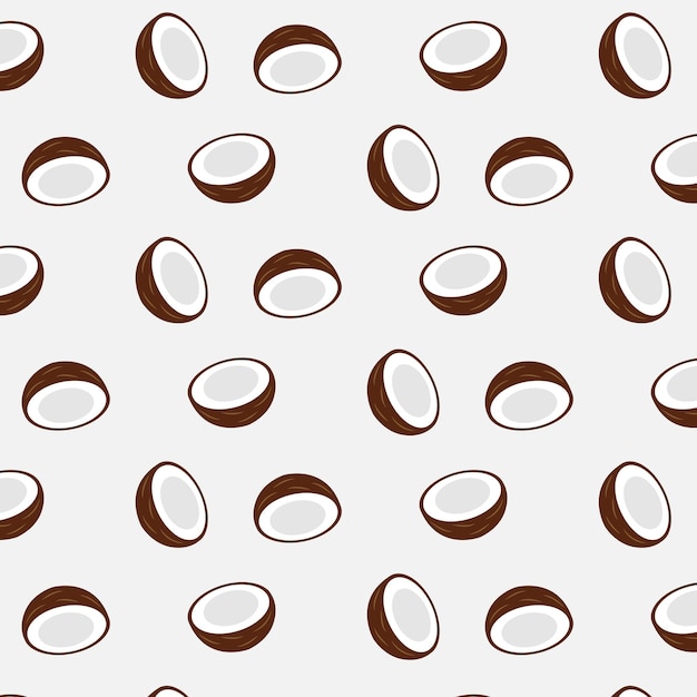 Coconut seamless pattern