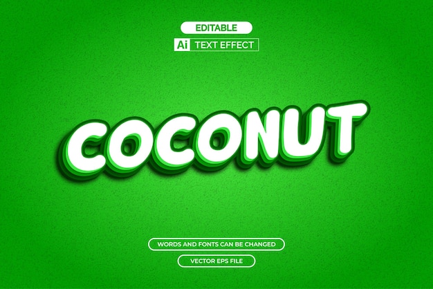 Coconut text effect