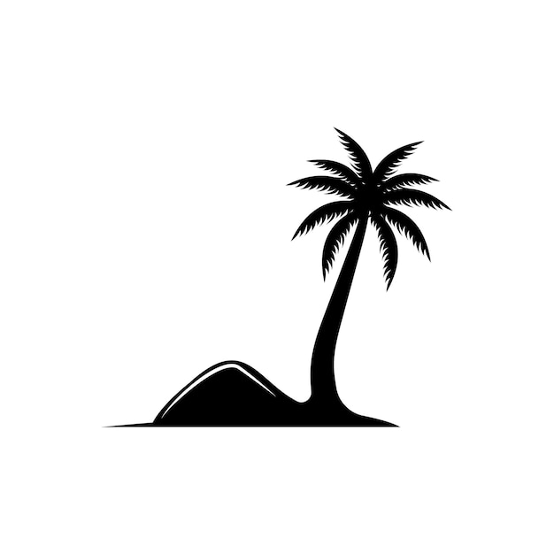 Coconut Tree Logo Design Beach Plant Vector Palm Tree Zomer Illustratie Sjabloon