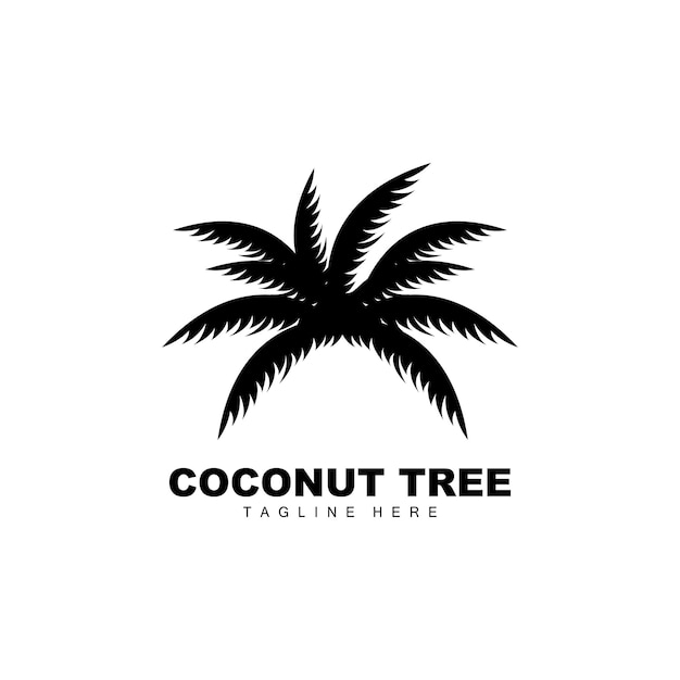 템플릿 제품 브랜딩 해변 관광 개체 로고에 대한 코코넛 나무 로고 바다 나무 벡터 디자인