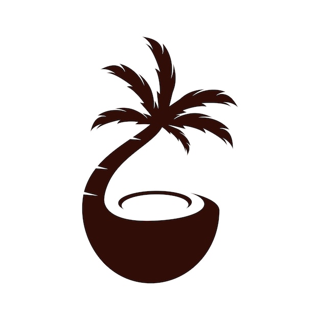 Vector coconut tree summer logo template vector icon illustration design