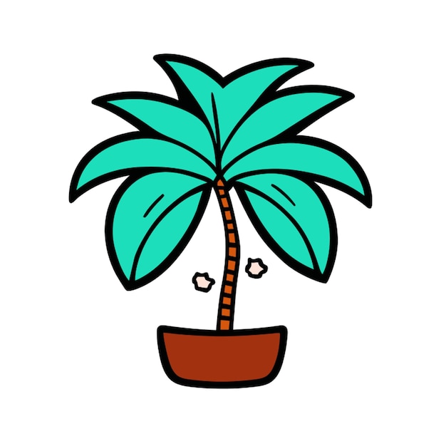 coconut tree vector illustration cartoon