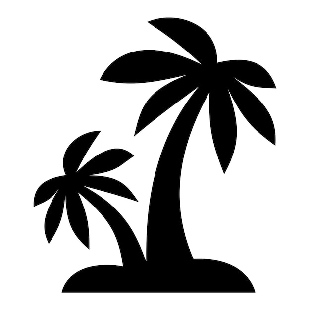 Vector coconut tree