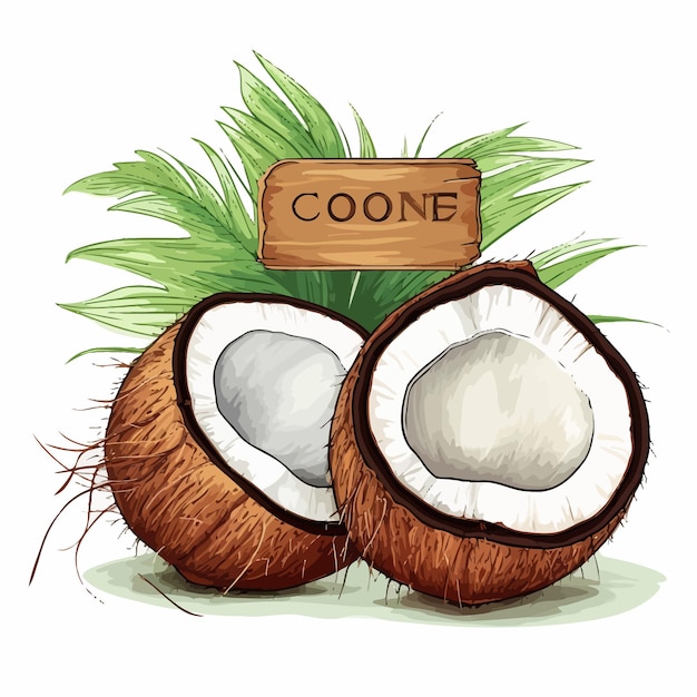 Coconuts_card_or_label_colorful_template
