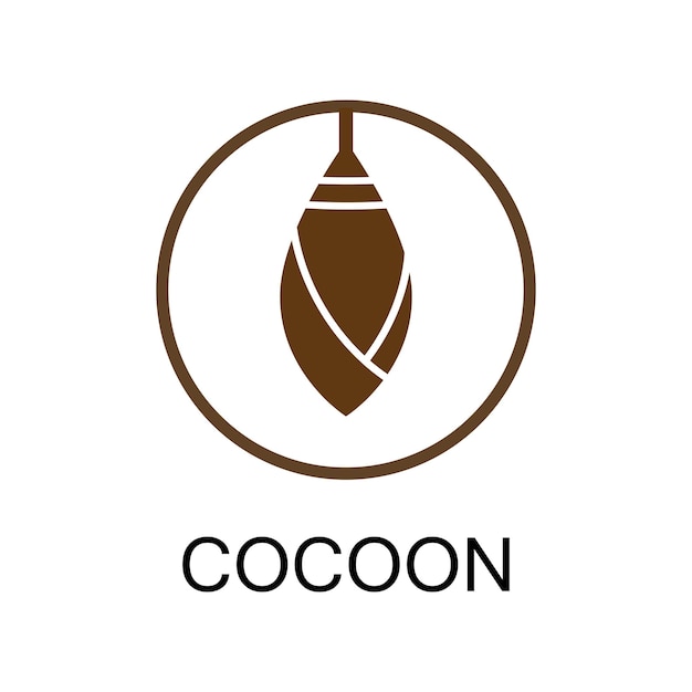 Cocoon illustratie logo vector ontwerp