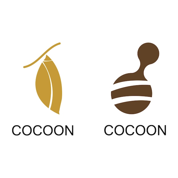 Vector cocoon illustratie logo vector ontwerp