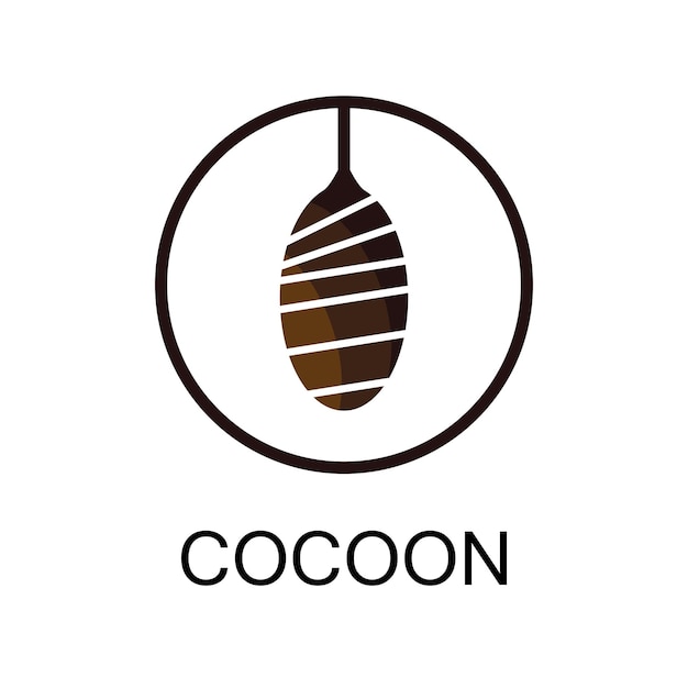 Cocoon illustration logo vector design