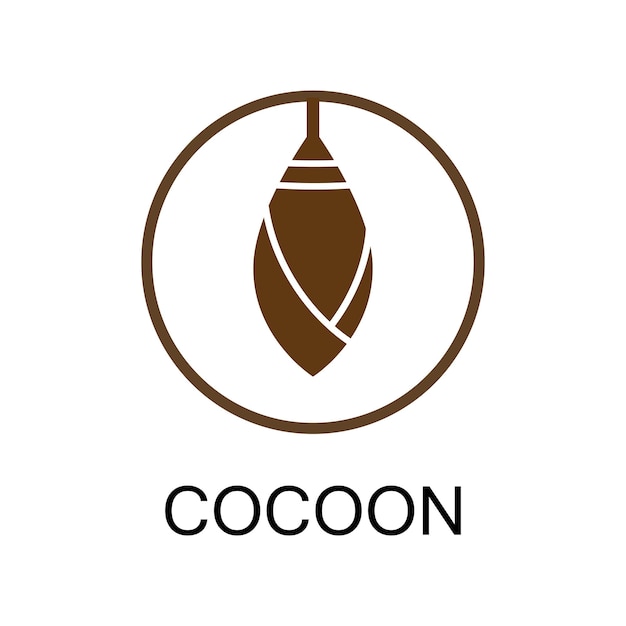 Cocoon illustration logo vector design