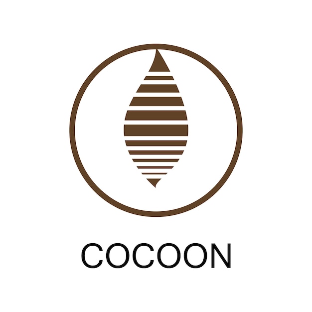 Cocoon illustration logo vector design