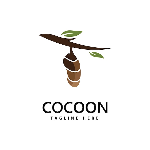 Cocoon logo vector icon illustration template design