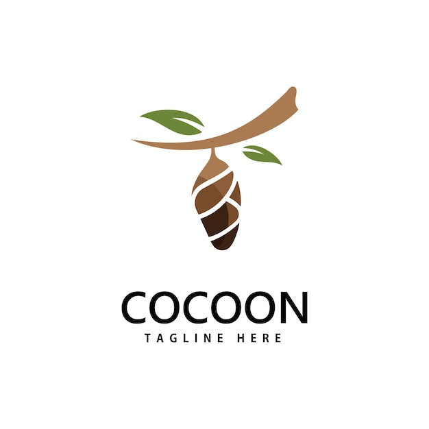 Cocoon logo vector icon illustration template design