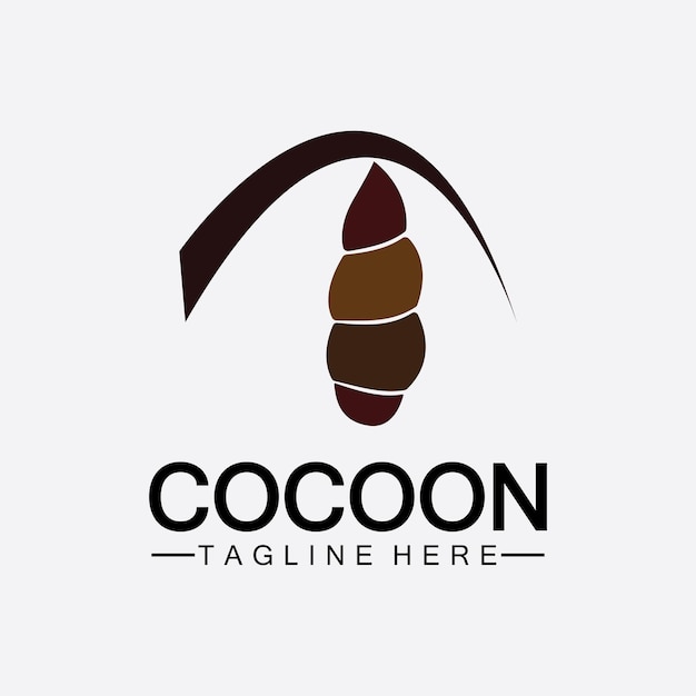 Vector cocoon logo vector illustratie ontwerpsjabloon