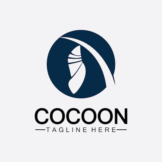 Cocoon logo vector illustratie ontwerpsjabloon