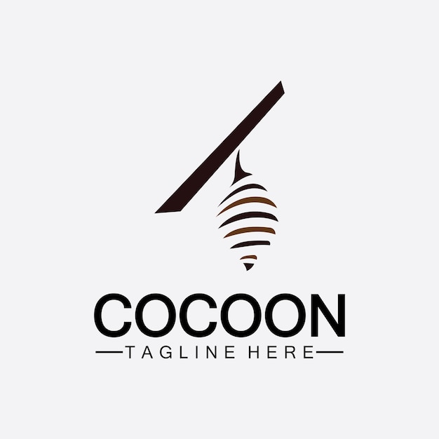 Cocoon logo vector illustration design template