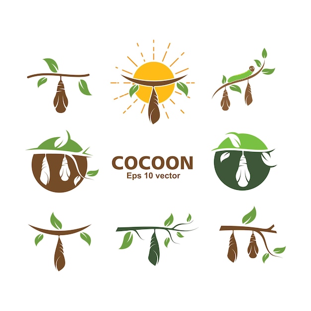 Cocoon vector illustrtion design template