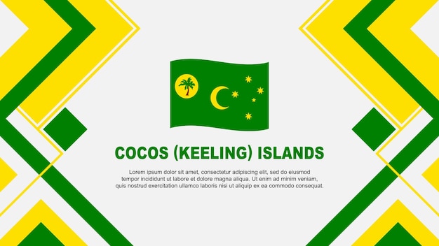 Vector cocos islands flag abstract background design template cocos islands independence day banner wallpaper vector illustration cocos islands banner