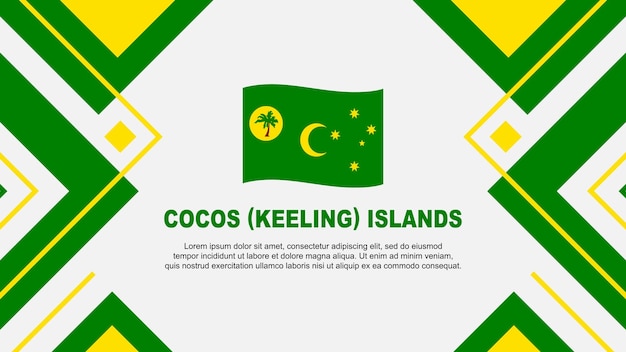 Vector cocos islands flag abstract background design template cocos islands independence day banner wallpaper vector illustration cocos islands illustration