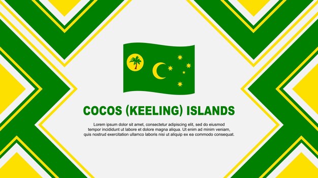 Cocos islands flag abstract background design template cocos islands independence day banner wallpaper vector illustration cocos islands vector