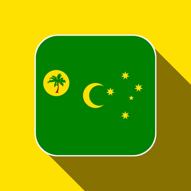 Cocos Islands flag official colors Vector illustration