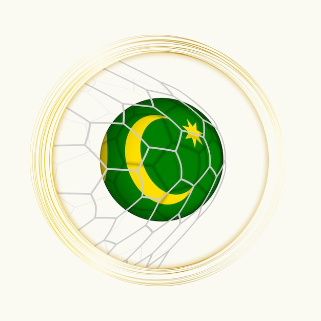 Vector cocos islands scoring goal abstract football symbol