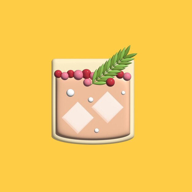 Vector coctel navidad icon