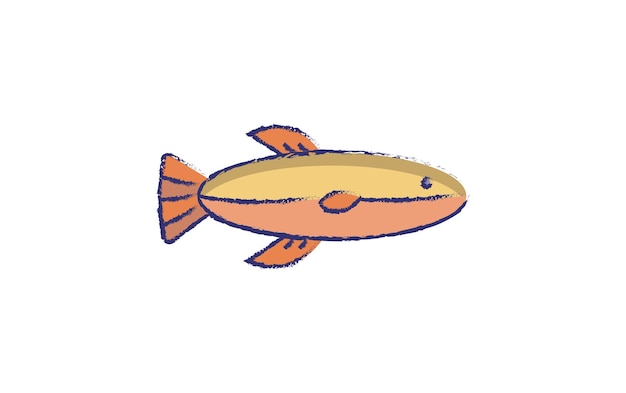 Cod fish hand drawn vector illustration