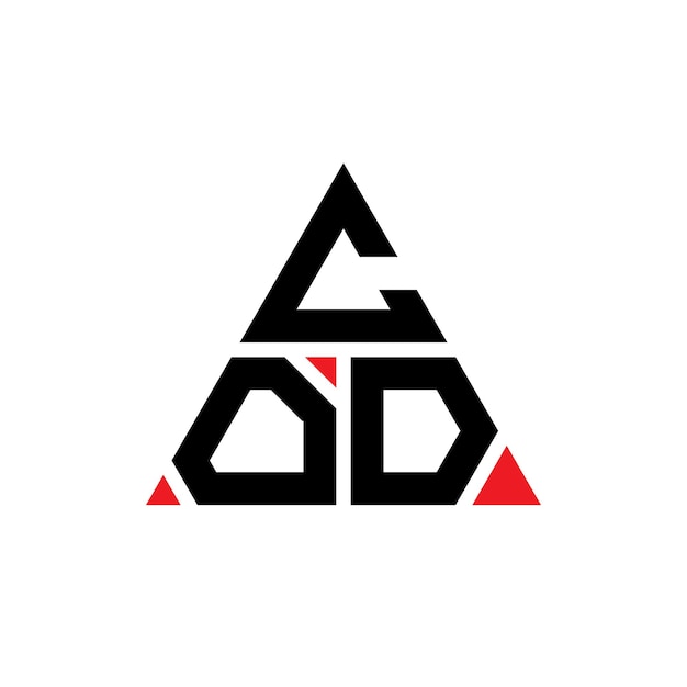 Logo a triangolo con forma di triangolo cod triangolo logo design monogramma cod modello di logo triangolo vettoriale con colore rosso cod logo triangolare semplice logo elegante e lussuoso