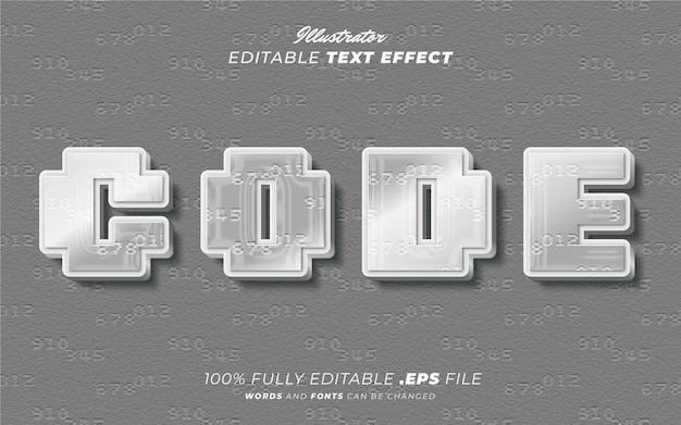 Code bewerkbaar teksteffect