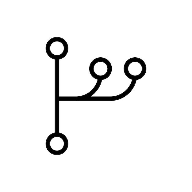 コード ブランチ アイコン セット データ リクエスト ベクトル シンボル ルート コード 記号