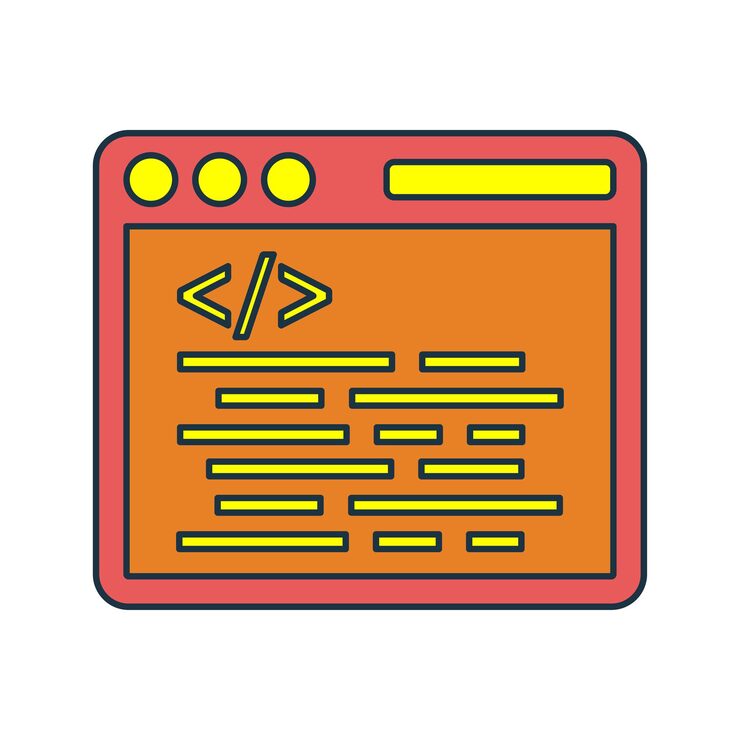 Vector code coding html programming icon glyph style vector eps