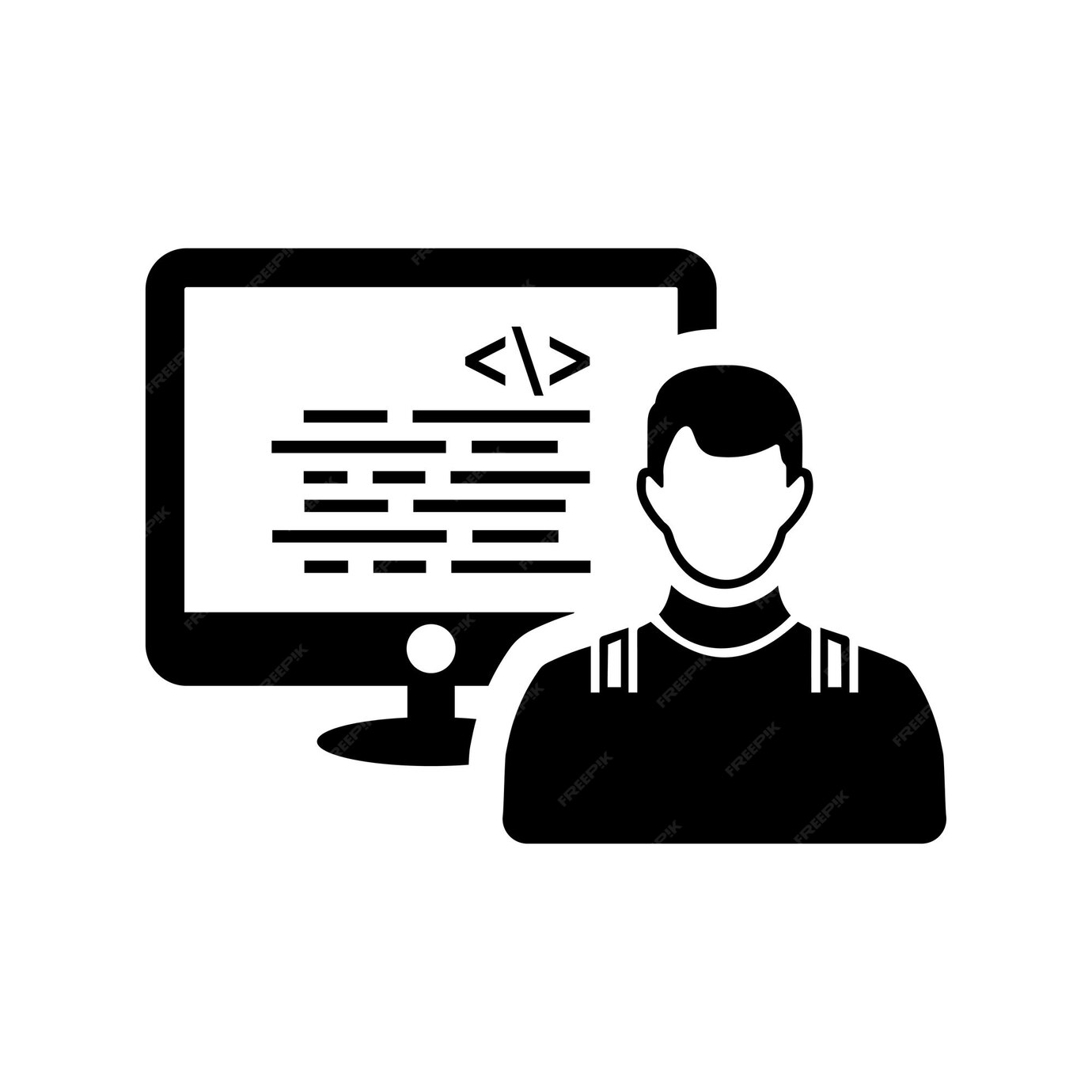 Premium Vector | Code coding programming icon Black vector graphics