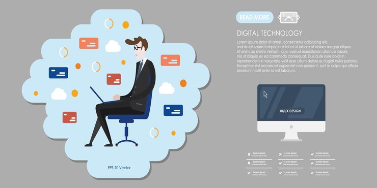 Vector code concept illustration of student using laptops for developing programs and app software concept vector illustration flat design programmer coder hacker