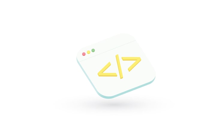 Vector code editor icon web programming browser development