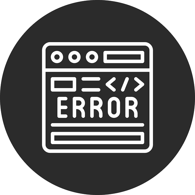 Code Error vector icon illustration of Coding and Development iconset