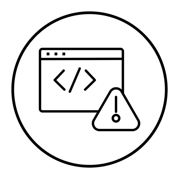 コードエラーベクトルのイラスト