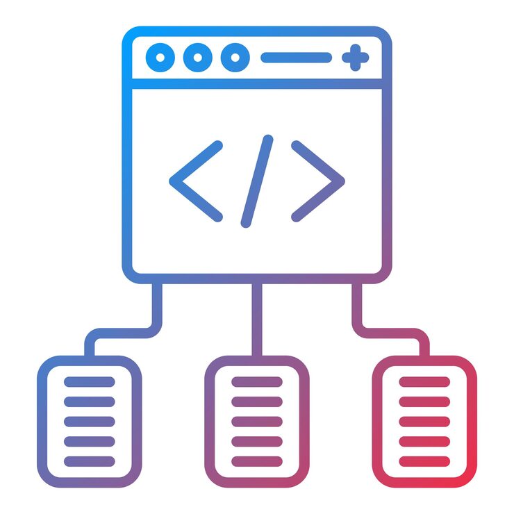 Vector code framework icon vector image can be used for computer programming