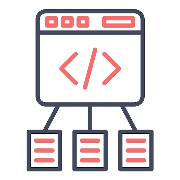Code framework vector illustratie stijl