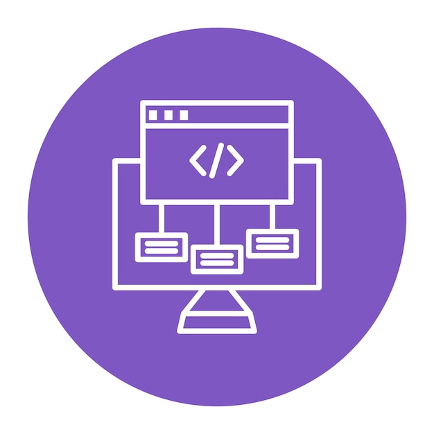 Code framework vector illustratie