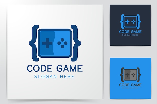 Code Game Logo Designs Inspiration, Vector Illustration