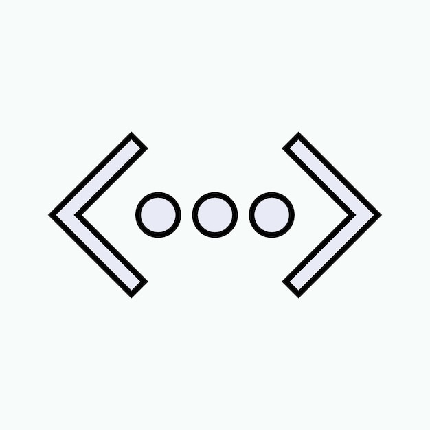 Codice icona simbolo di parentesi formula di codifica