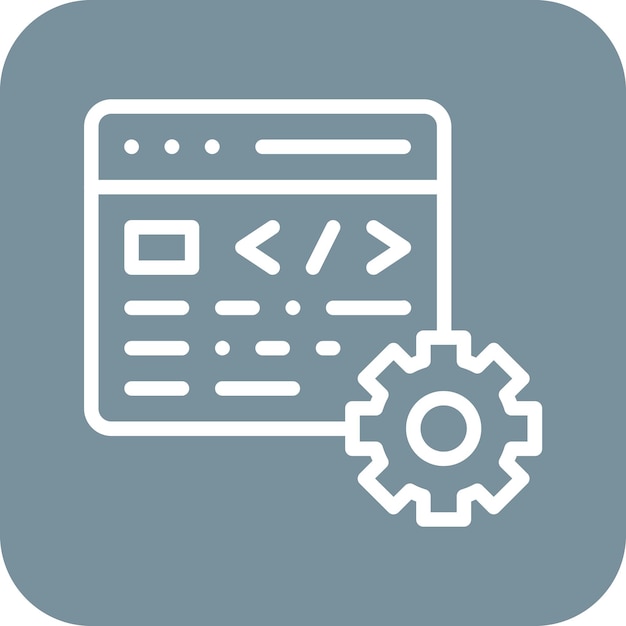Code-instellingen vector icoontje illustratie van Web Hosting icoonset