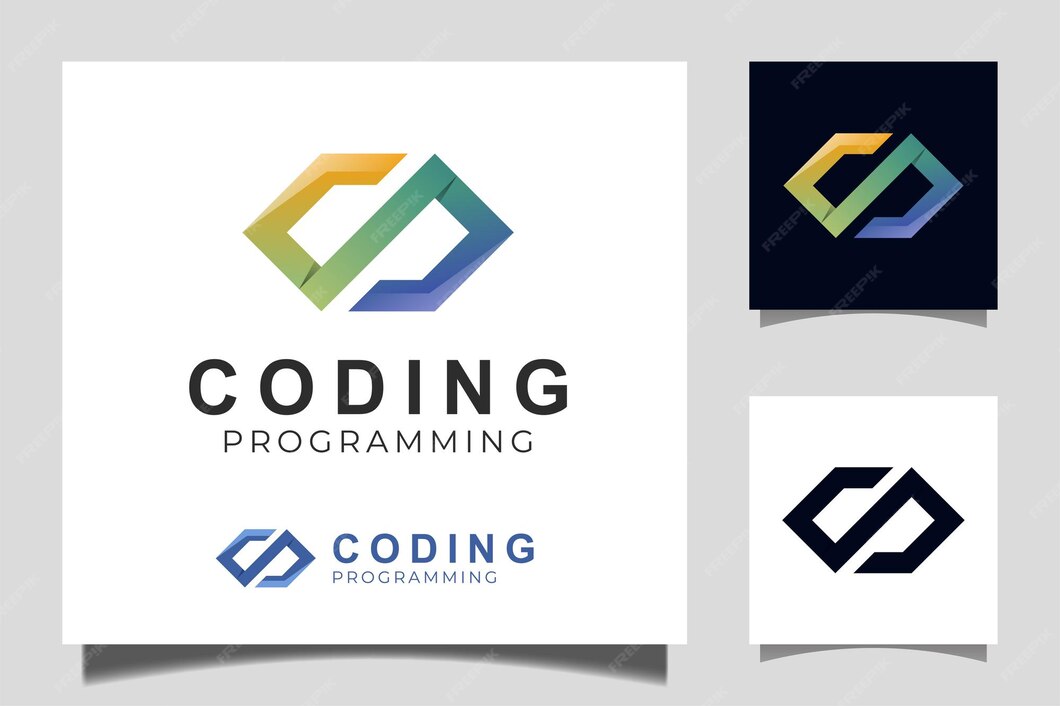 Premium Vector | Code logo template gradient design icon vector for ...