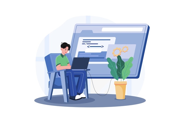 Code Optimization Illustration concept