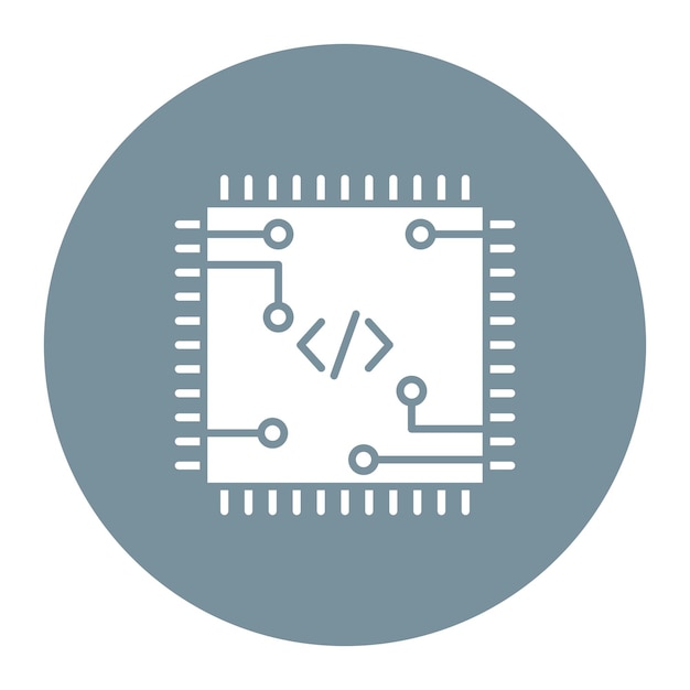 Code processor vector illustration