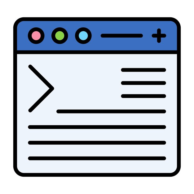 Code Terminal Flat Illustration