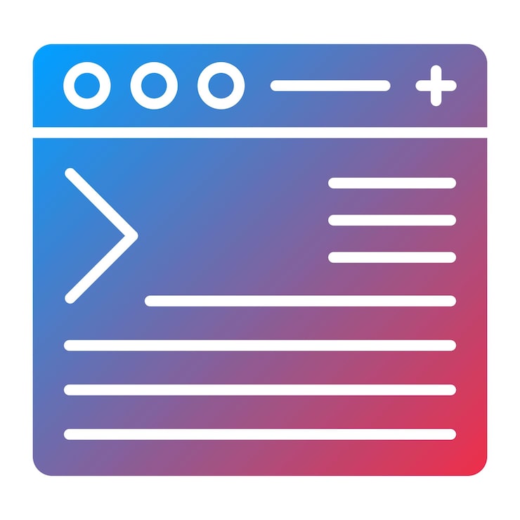Vector code terminal icon vector image can be used for computer programming