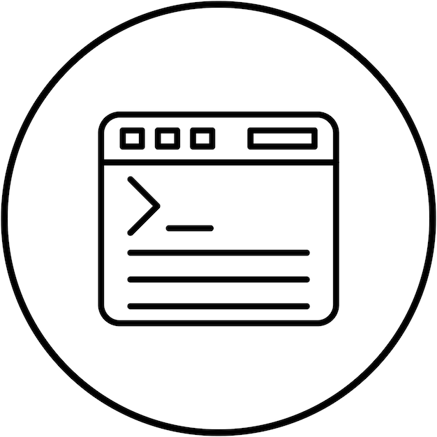 code terminal vector icon can be used for computer programming iconset
