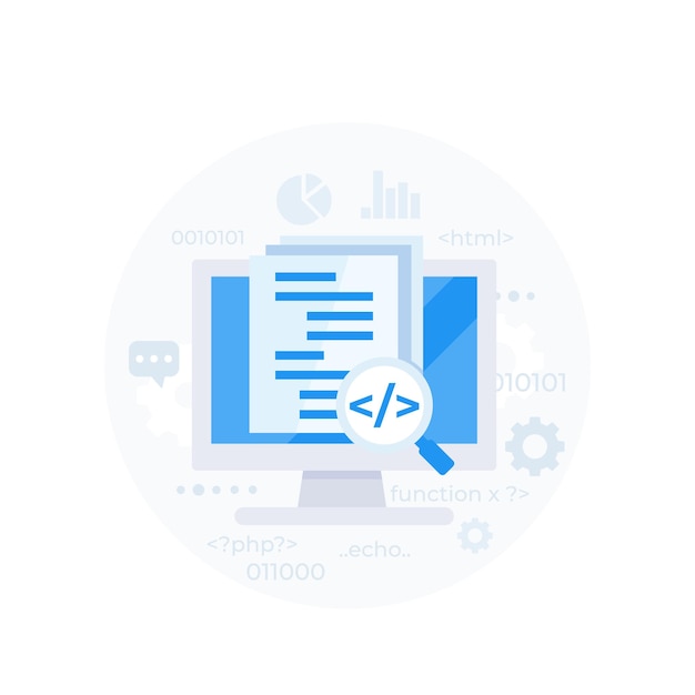 Codebeoordeling of softwareontwikkeling, vector