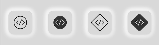 Codepictogram Code html ondertekent vectorontwerp